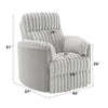 ACME Emee Gray Corduroy Glider Recliner with Swivel Model LV04640