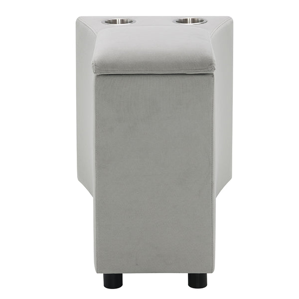 ACME Emee Gray Corduroy Console with USB Port Model LV04641A