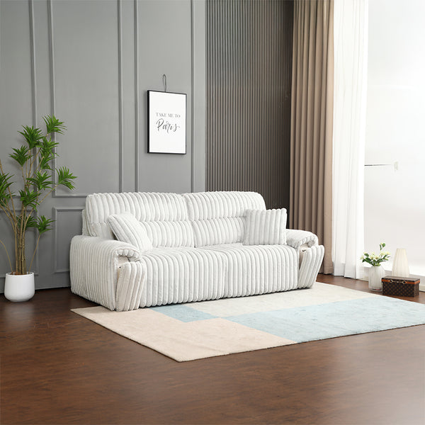 ACME Jaya Mondo Grey Corduroy Power Motion Sofa with Sleeper & USB Port Model LV04660