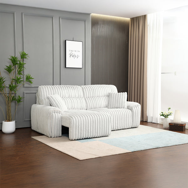 ACME Jaya Mondo Grey Corduroy Power Motion Sofa with Sleeper & USB Port Model LV04660