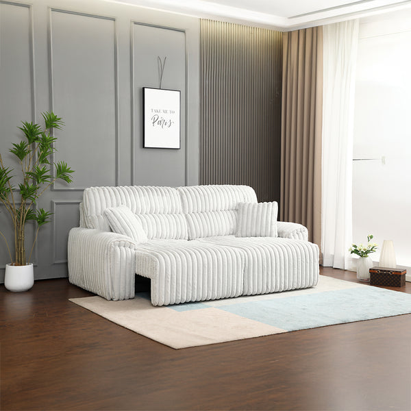 ACME Jaya Mondo Grey Corduroy Power Motion Sofa with Sleeper & USB Port Model LV04660