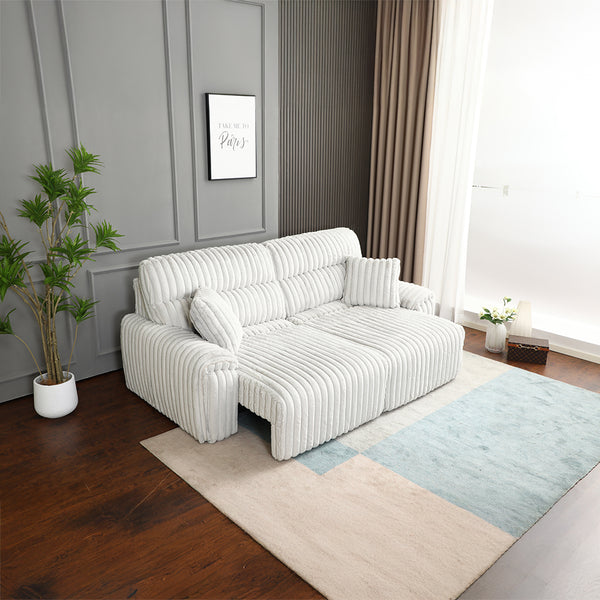 ACME Jaya Mondo Grey Corduroy Power Motion Sofa with Sleeper & USB Port Model LV04660