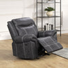 ACME Zubaida Dark Gray Polish Microfiber Power Motion Glider Recliner Model LV04672
