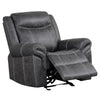 ACME Zubaida Dark Gray Polish Microfiber Power Motion Glider Recliner Model LV04672