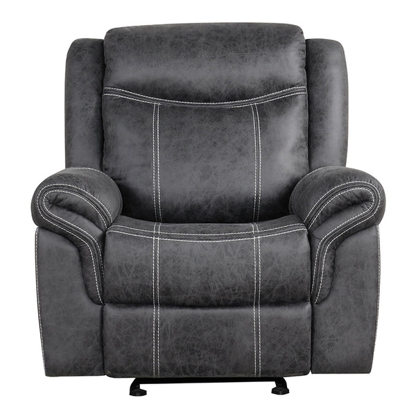 ACME Zubaida Dark Gray Polish Microfiber Power Motion Glider Recliner Model LV04672