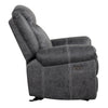 ACME Zubaida Dark Gray Polish Microfiber Power Motion Glider Recliner Model LV04672