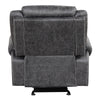 ACME Zubaida Dark Gray Polish Microfiber Power Motion Glider Recliner Model LV04672