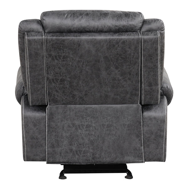 ACME Zubaida Dark Gray Polish Microfiber Power Motion Glider Recliner Model LV04672