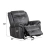 ACME Zubaida Dark Gray Polish Microfiber Power Motion Glider Recliner Model LV04672