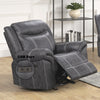 ACME Zubaida Dark Gray Polish Microfiber Power Motion Glider Recliner Model LV04672