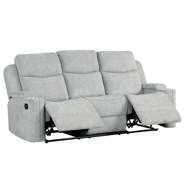 ACME Galya Light Gray Chenille Motion Sofa Model LV04680
