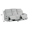 ACME Galya Light Gray Chenille Motion Sofa Model LV04680