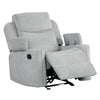ACME Galya Light Gray Chenille Motion Glider Recliner Model LV04682
