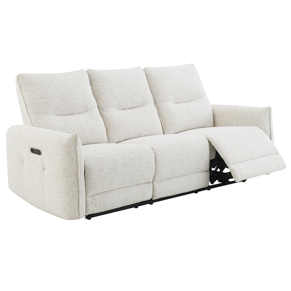 ACME Lalisa Cream Chenille Power Motion Sofa with USB Port Model LV04780