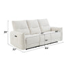 ACME Lalisa Cream Chenille Power Motion Sofa with USB Port Model LV04780