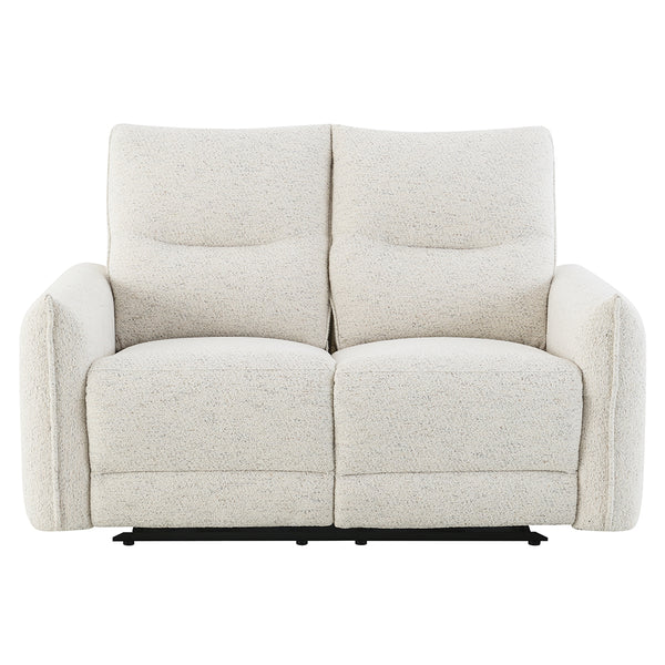 ACME Lalisa Cream Chenille Power Motion Loveseat with USB Port Model LV04781
