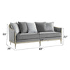 ACME Fernando Gray Chenille & Champagne Sofa with 5 Pillows Model LV04820