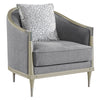 ACME Fernando Gray Chenille & Champagne Chair with Pillow Model LV04822
