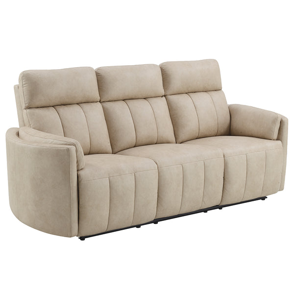 ACME Elison Dark Beige Polish Microfiber Motion Sofa Model LV05400