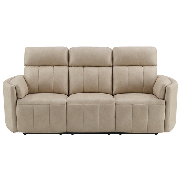 ACME Elison Dark Beige Polish Microfiber Motion Sofa Model LV05400