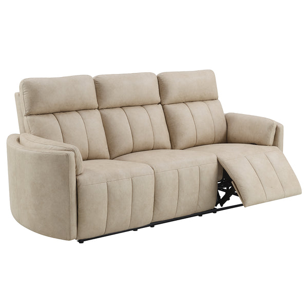 ACME Elison Dark Beige Polish Microfiber Motion Sofa Model LV05400