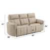 ACME Elison Dark Beige Polish Microfiber Motion Sofa Model LV05400