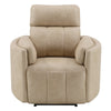 ACME Elison Dark Beige Polish Microfiber Motion Glider Recliner with Swivel Model LV05402