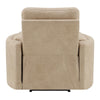 ACME Elison Dark Beige Polish Microfiber Motion Glider Recliner with Swivel Model LV05402