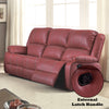 ACME Zuriel Red Synthetic Leather Motion Sofa Model LV52150