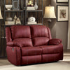 ACME Zuriel Red Synthetic Leather Motion Loveseat Model LV52151