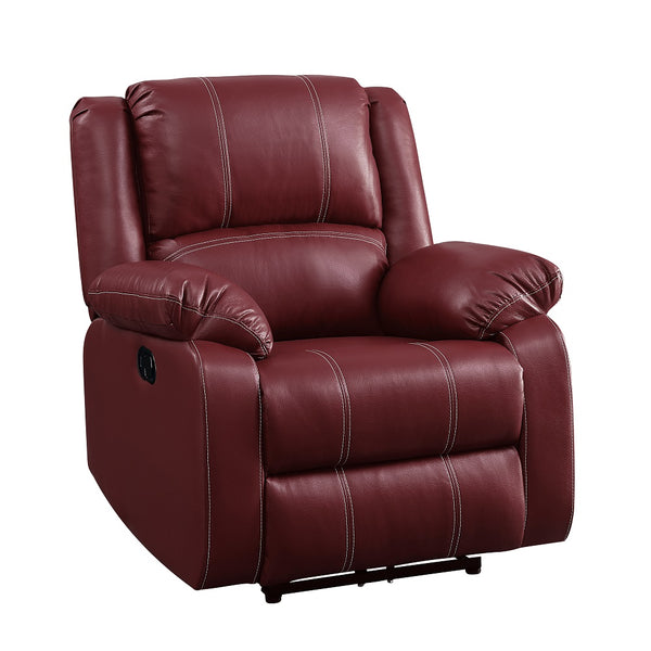 ACME Zuriel Red Synthetic Leather Motion Rocker Recliner Model LV52152