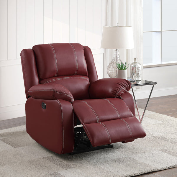 ACME Zuriel Red Synthetic Leather Motion Rocker Recliner Model LV52152