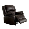 ACME Zuriel Brown Synthetic Leather Motion Rocker Recliner Model LV52282