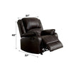 ACME Zuriel Brown Synthetic Leather Motion Rocker Recliner Model LV52282