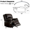 ACME Zuriel Brown Synthetic Leather Motion Rocker Recliner Model LV52282