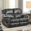 ACME Zuriel Black Synthetic Leather Motion Loveseat Model LV52286