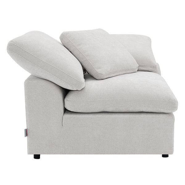 ACME Naveen Ivory Linen Modular Wedge with Pillow Model LV55131