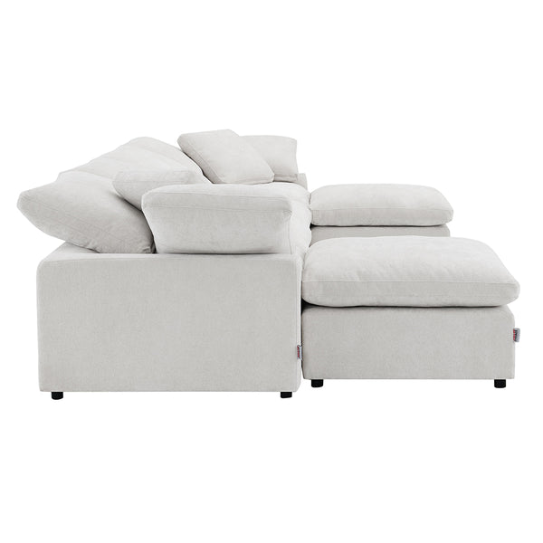 ACME Naveen Ivory Linen Modular Wedge with Pillow Model LV55131