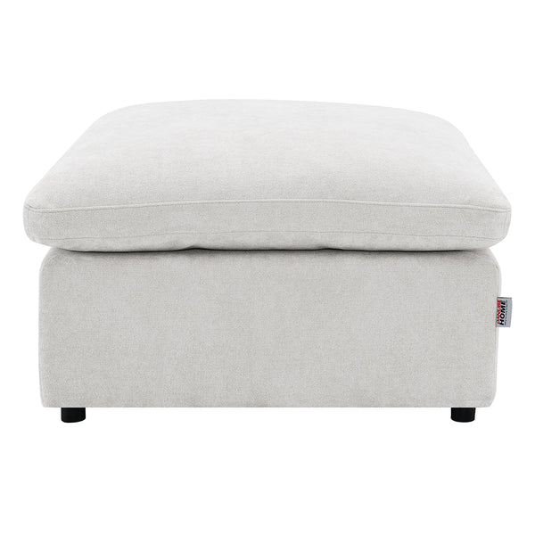ACME Naveen Ivory Linen Modular Ottoman Model LV55132