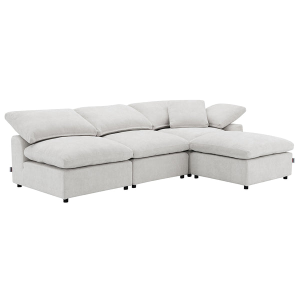 ACME Naveen Ivory Linen Modular Ottoman Model LV55132