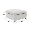 ACME Naveen Ivory Linen Modular Ottoman Model LV55132