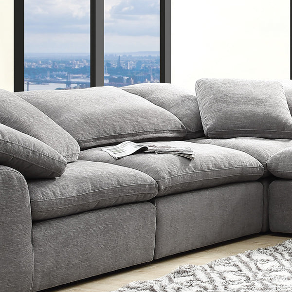 ACME Naveen Gray Linen Modular Armless Chair Model LV55140