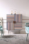 Macoy Modern Multicolor and Black Ash Wine Cabinet