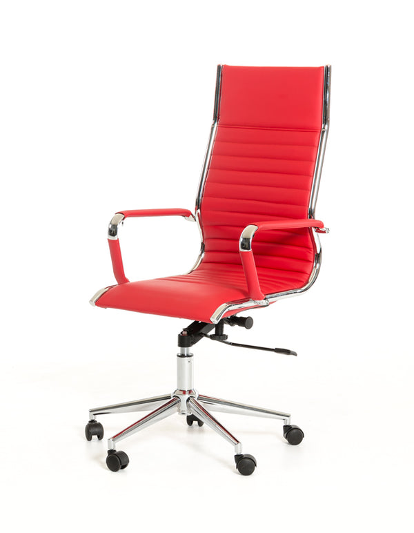 Madison Modern Red Leatherette Office Chair