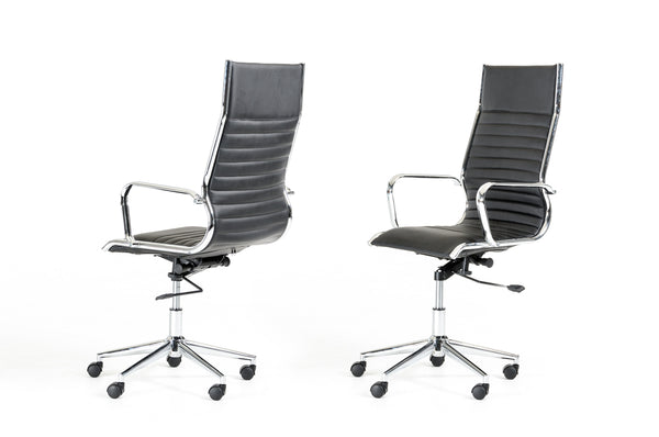 Madison Modern Black Leatherette Office Chair