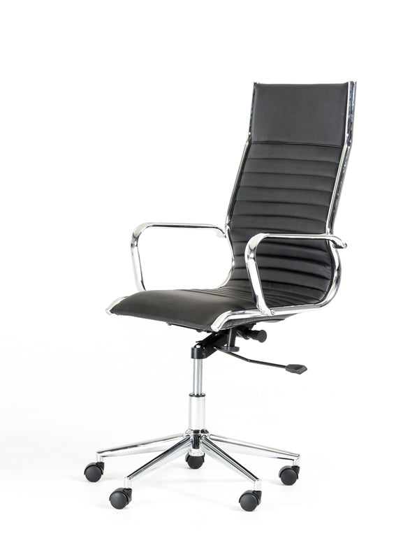 Madison Modern Black Leatherette Office Chair