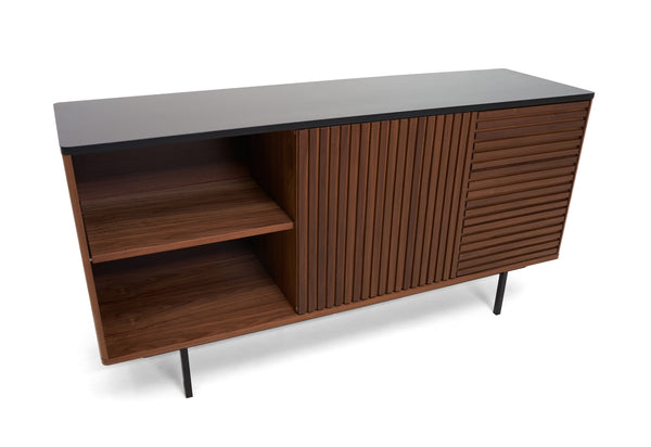 Maggie Modern Walnut and Grey Buffet