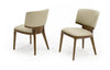 Modrest Stanley Contemporary Beige Leatherette And Walnut Set Of 2 Dining Chair Model VGCS-CH20066-DC