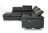 Divani Casa Maine Modern Dark Grey Eco Leather Left Facing Sectional Sofa With Recliner Model VGKNE9104-DK-GRY