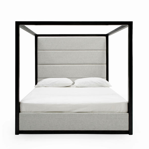 Modrest Manhattan Contemporary Canopy Grey Bed Queen Model VGMA-BR-127-BED-Q